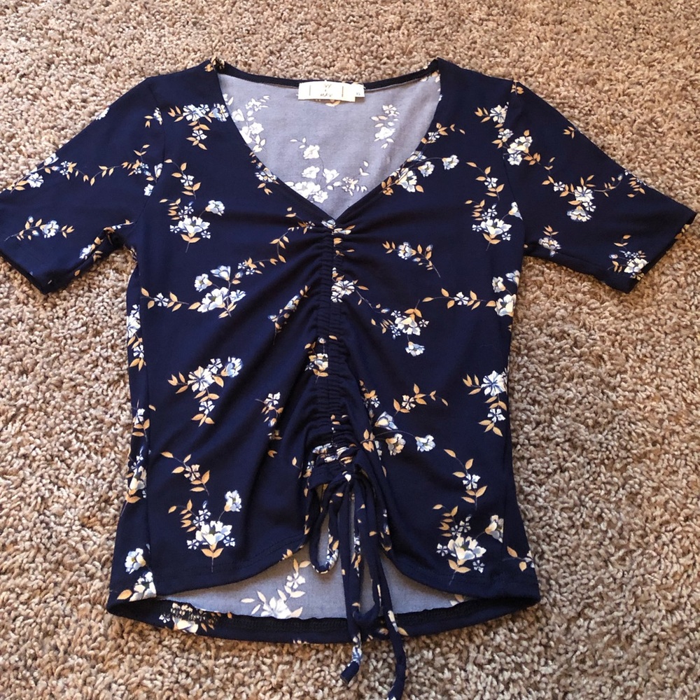 Tilly’s Cinched Front Floral Top